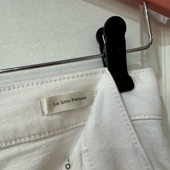 NWOT | FRAME Le Slim Palazzo Raw Hem Jeans | White | Full length | SZ 26 - Picture 7 of 13